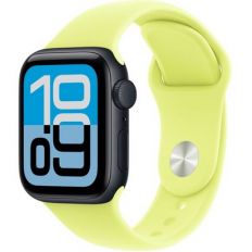 Apple Watch SE 3 40 mm, Midnight Aluminum Neon Yellow Sport Band M/L