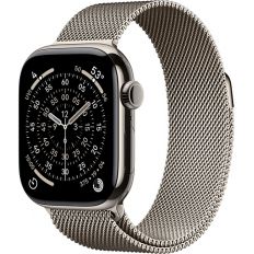 Apple Watch Series 11, 46 mm, Nalural Titanium GPS+Cellular, Natural Milanese Loop M/L