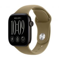 Apple Watch Series 12, 42 mm, Black Aluminum Olive Sport Band M/L