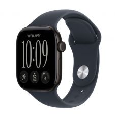 Apple Watch Series 12, 42 mm, Black Aluminum Navy Blue Sport Band M/L