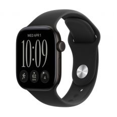 Apple Watch Series 12, 42 mm, Black Aluminum Black Sport Band M/L