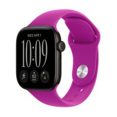 Apple Watch Series 12, 42 mm, Black Aluminum Magenta Sport Band M/L