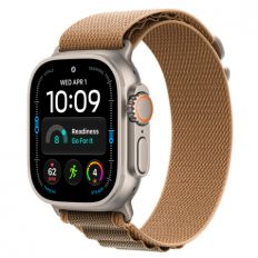 Apple Watch Ultra 4, 49 мм, Natural Titanium Desert Alpine Loop M/L
