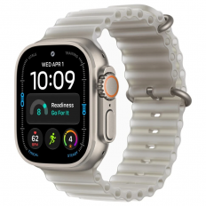 Apple Watch Ultra 4, 49 мм, Natural Titanium Translucent Gray Ocean Band S/M