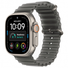Apple Watch Ultra 4, 49 мм, Natural Titanium Translucent Black Ocean Band S/M