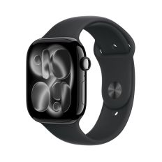 Apple Watch Series 11 42mm, Jet Black Aluminum Case with Sport Band Black
