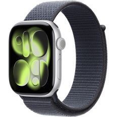 Apple Watch Series 11 42mm, Silver Aluminum Case with Sport Loop Anchor Blue