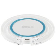 Беспроводное зарядное устройство InterStep QI 7,5W White/Blue Stripe